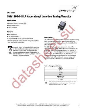 SMV1265-011LF datasheet  